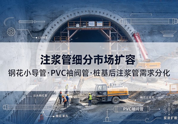 石鼓注浆管细分市场扩容，隧道钢花小导管、PVC 袖阀管、桩基后注浆管需求分化